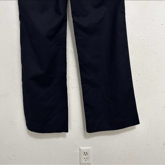 Ralph Lauren Sailor Pants Womens 10 Navy Blue High Waist Wide Leg Button Detail - Picture 7 of 12